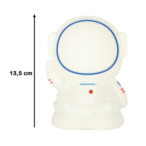 Lampka nocna dla dzieci silikonowa dotykowa miękka 8 LED USB RGB biała astronauta Kik Sp. z o. o. Sp. k.