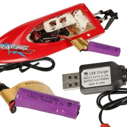 Łódź zdalnie sterowana na pilota RC FT008 czerwona Kik Sp. z o. o. Sp. k.