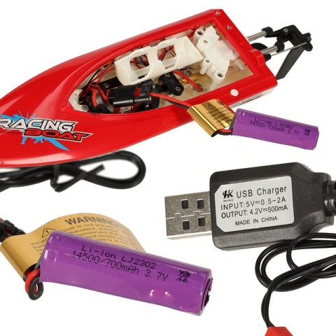 Łódź zdalnie sterowana na pilota RC FT008 czerwona Kik Sp. z o. o. Sp. k.