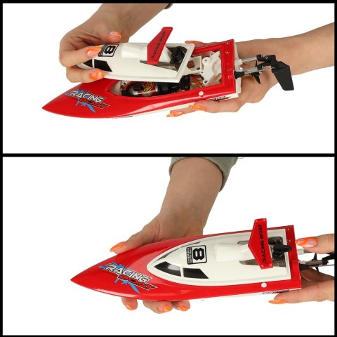 Łódź zdalnie sterowana na pilota RC FT008 czerwona Kik Sp. z o. o. Sp. k.