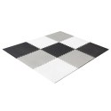 Mata edukacyjna piankowa puzzle szara 180 x 180 cm 9 elementów Kik Sp. z o. o. Sp. k.