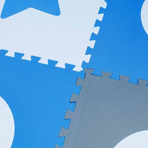 Mata edukacyjna piankowa puzzle szara niebieska 60 x 60 cm 9 elementów Kik Sp. z o. o. Sp. k.