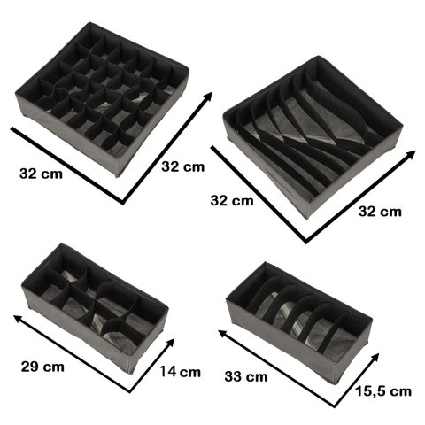 Organizer do szuflady na bieliznę skarpetki 4 sztuki Kik Sp. z o. o. Sp. k.