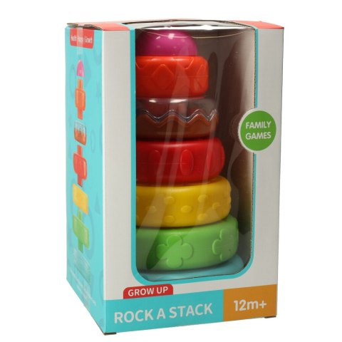 Piramida wieża edukacyjna z kółek układanka sensoryczna kolorowa Montessori Kik Sp. z o. o. Sp. k.