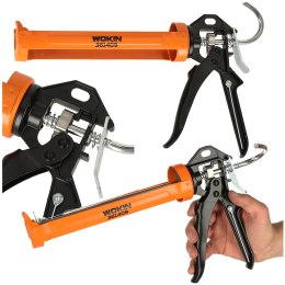 Pistolet wyciskacz do silikonu akrylu kleju kartuszy mas obrotowy korpus 360 255mm WOKIN Kik Sp. z o. o. Sp. k.