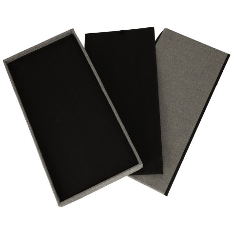 Puf składany ze schowkiem szary duży 76x38x38cm Kik Sp. z o. o. Sp. k.