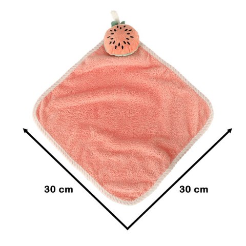 Ręcznik ręczniczek do rąk dla dzieci do przedszkola 30x30cm różowy arbuz Kik Sp. z o. o. Sp. k.