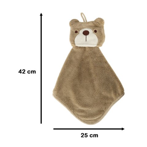 Ręcznik ręczniczek do rąk dla dzieci do przedszkola 42x25cm brązowy miś Kik Sp. z o. o. Sp. k.
