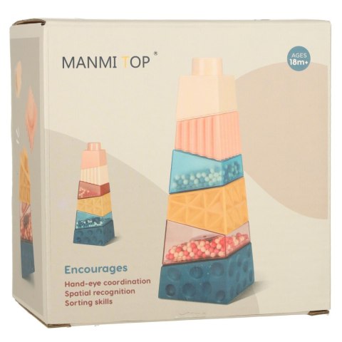 Wieża edukacyjna klocki sensoryczne piramida układanka Montessori Kik Sp. z o. o. Sp. k.