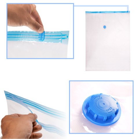 Worki próżniowe na ubrania 8 sztuk 4 rozmiary 35x40cm, 40x60cm, 60x80cm, 80x100cm Kik Sp. z o. o. Sp. k. Worki próżniowe na ubrania 8 sztuk 4 rozmiary 35x40cm, 40x60cm, 60x80cm, 80x100cm Kik Sp. z o. o. Sp. k.