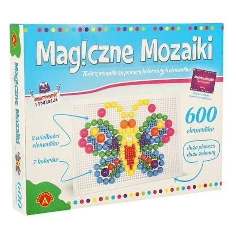 ALEXANDER Magiczne Mozaiki wpinanie guzików 600el. 5+ Alexander ALEXANDER Magiczne Mozaiki wpinanie guzików 600el. 5+ Alexander