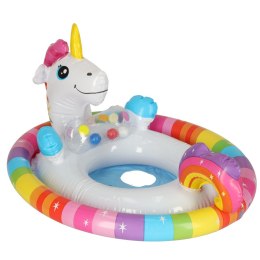 Kółko do pływania dla niemowląt koło pontonik dla dzieci dmuchany z siedziskiem jednorożec max 23kg 3-4lata INTEX 59570 Kik Sp. z o. o. Sp. k.