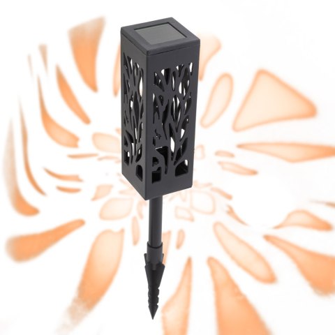 Lampa solarna ogrodowa ażurowa latarenka lamion LED czujnik zmierzchu wbijana 4szt. Kik Sp. z o. o. Sp. k.