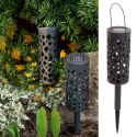 Lampa solarna ogrodowa ażurowa latarenka lampion LED czujnik zmierzchu wbijana 4szt. Kik Sp. z o. o. Sp. k.