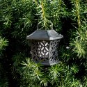 Lampa solarna ogrodowa ażurowa latarenka wisząca wbijana lampion 12 LED Kik Sp. z o. o. Sp. k.