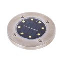Lampy ogrodowe solarne najazdowe gruntowe czujnik zmierzchu wbijane świecący dysk 8LED 4szt. ciepły biały Kik Sp. z o. o. Sp. k.