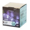 Lampy ogrodowe solarne najazdowe gruntowe czujnik zmierzchu wbijane świecący dysk 8LED 4szt. zimny biały Kik Sp. z o. o. Sp. k.