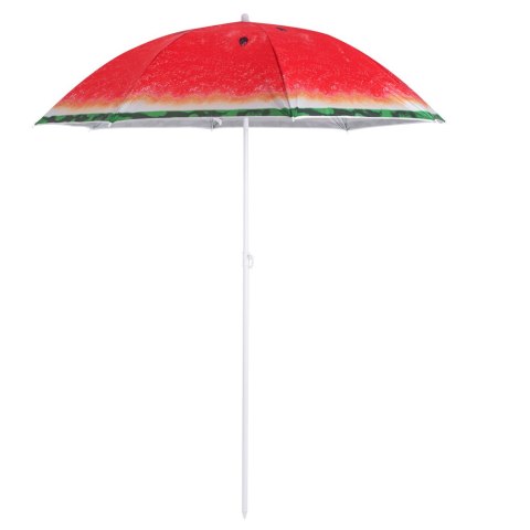 Parasol ogrodowy plażowy regulowany łamany 150cm arbuz UV Kik Sp. z o. o. Sp. k.