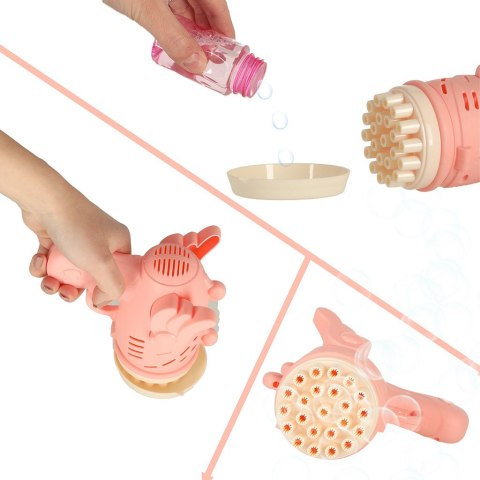 Pistolet do baniek mydlanych bańki mydlane ze skrzydłami różowy Kik Sp. z o. o. Sp. k.