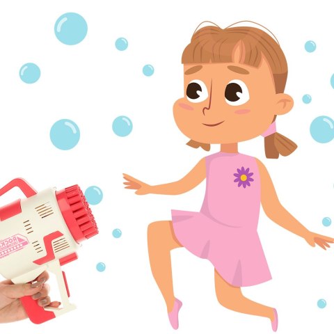 Pistolet maszynka do baniek mydlanych bańki mydlane światła różowy Kik Sp. z o. o. Sp. k.