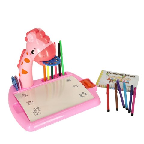 Projektor rzutnik stolik stół do rysowania żyrafa różowa Kik Sp. z o. o. Sp. k.