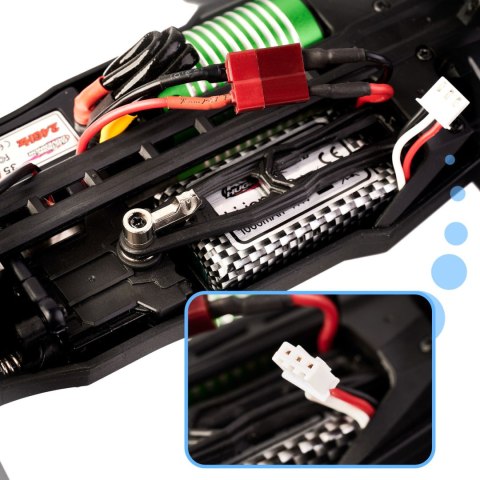 Samochód zdalnie sterowany Q901 1:16 2,4G 4CH 52km/h niebieski Kik Sp. z o. o. Sp. k.