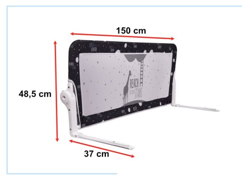 Barierka osłona ochronna do łóżka otwierana150cm czarna Kik Sp. z o. o. Sp. k. Barierka osłona ochronna do łóżka otwierana150cm czarna Kik Sp. z o. o. Sp. k.
