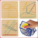 Geoboard geoplan drewniana układanka tworzenie kształtów z gumek Kik Sp. z o. o. Sp. k.