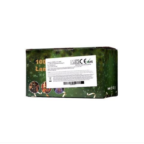 Lampki LED łańcuch świetlny świąteczne choinkowe 10m 100LED zimny biały 8 trybów świecenia Kik Sp. z o. o. Sp. k.