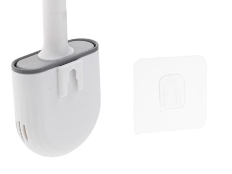 Szczotka silikonowa do WC z pojemnikiem biała Kik Sp. z o. o. Sp. k.