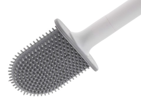 Szczotka silikonowa do WC z pojemnikiem biała Kik Sp. z o. o. Sp. k.