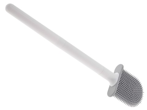Szczotka silikonowa do WC z pojemnikiem biała Kik Sp. z o. o. Sp. k.
