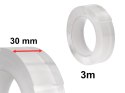 Taśma dwustronna nano montażowa wodoodporna 30mmx3m Kik Sp. z o. o. Sp. k.