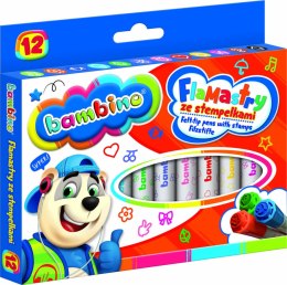 Flamastry mazaki pieczątki stempelki Bambino 12 kolorów St. Majewski Sp. z o. o.