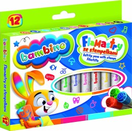 Flamastry mazaki pieczątki stempelki Bambino 12 kolorów St. Majewski Sp. z o. o.
