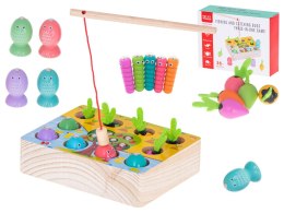 Gra drewniana montessori łowienie rybek marchewki robaczki Kik Sp. z o. o. Sp. k.