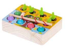 Gra drewniana montessori łowienie rybek marchewki robaczki Kik Sp. z o. o. Sp. k.