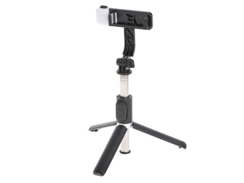 Kijek do selfie lampka LED statyw tripod czarny Kik Sp. z o. o. Sp. k. Kijek do selfie lampka LED statyw tripod czarny Kik Sp. z o. o. Sp. k.