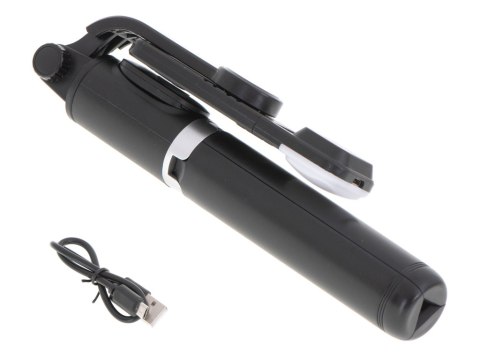 Kijek do selfie lampka LED statyw tripod czarny Kik Sp. z o. o. Sp. k. Kijek do selfie lampka LED statyw tripod czarny Kik Sp. z o. o. Sp. k.