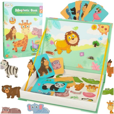 Książeczka magnetyczna układanka puzzle na magnes zwierzęta safari 47el. Kik Sp. z o. o. Sp. k. Książeczka magnetyczna układanka puzzle na magnes zwierzęta safari 47el. Kik Sp. z o. o. Sp. k.