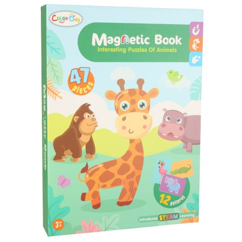 Książeczka magnetyczna układanka puzzle na magnes zwierzęta safari 47el. Kik Sp. z o. o. Sp. k. Książeczka magnetyczna układanka puzzle na magnes zwierzęta safari 47el. Kik Sp. z o. o. Sp. k.