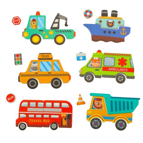 Książeczka magnetyczna układanka puzzle z magnesem środki transportu Kik Sp. z o. o. Sp. k. Książeczka magnetyczna układanka puzzle z magnesem środki transportu Kik Sp. z o. o. Sp. k.