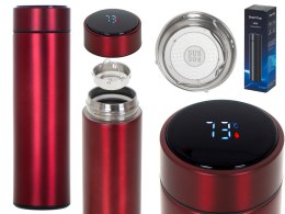 Kubek bidon termiczny termos smart LED 500ml bordowy Kik Sp. z o. o. Sp. k.