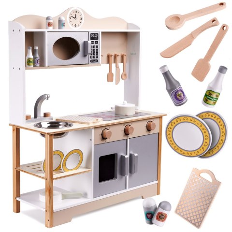 Kuchnia dla dzieci drewniana MDF LULILO KUKETO akcesoria 85cm Kik Sp. z o. o. Sp. k. Kuchnia dla dzieci drewniana MDF LULILO KUKETO akcesoria 85cm Kik Sp. z o. o. Sp. k.
