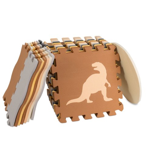 Mata edukacyjna piankowa puzzle brązowa 143 x 143 cm 36 elementów Kik Sp. z o. o. Sp. k.