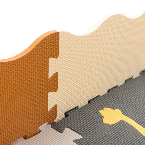 Mata edukacyjna piankowa puzzle brązowa 143 x 143 cm 36 elementów Kik Sp. z o. o. Sp. k.