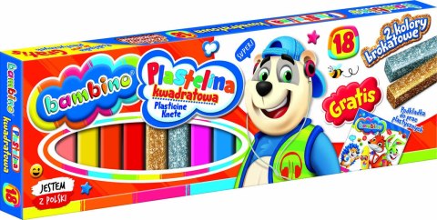 Plastelina kwadratowa Bambino 18 kolorów St. Majewski Sp. z o. o. Plastelina kwadratowa Bambino 18 kolorów St. Majewski Sp. z o. o.