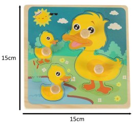 Puzzle drewniane sorter układanka kaczuszka kaczka Kik Sp. z o. o. Sp. k.