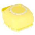 Szczotka silikonowa czyścik myjka do mycia psów kotów z dozownikiem żółta Kik Sp. z o. o. Sp. k.