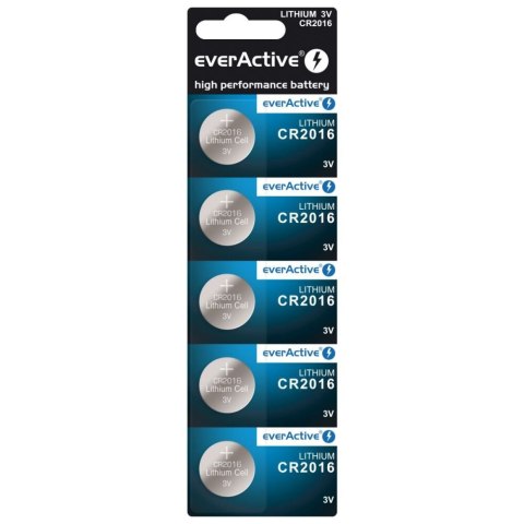 Bateria litowa guzikowa everActive CR2016 blister 5szt Baltrade Sp. z o. o. Bateria litowa guzikowa everActive CR2016 blister 5szt Baltrade Sp. z o. o.